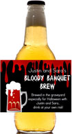 personalized bloody banquet beer bottle label
